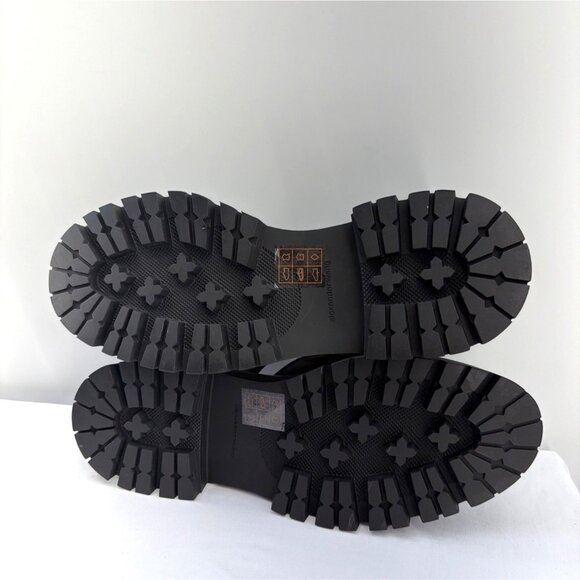 Alexander Wang Carter Cage Sandals Logo Black Leather Chunky Heel Women Size 38 - Picture 5 of 14